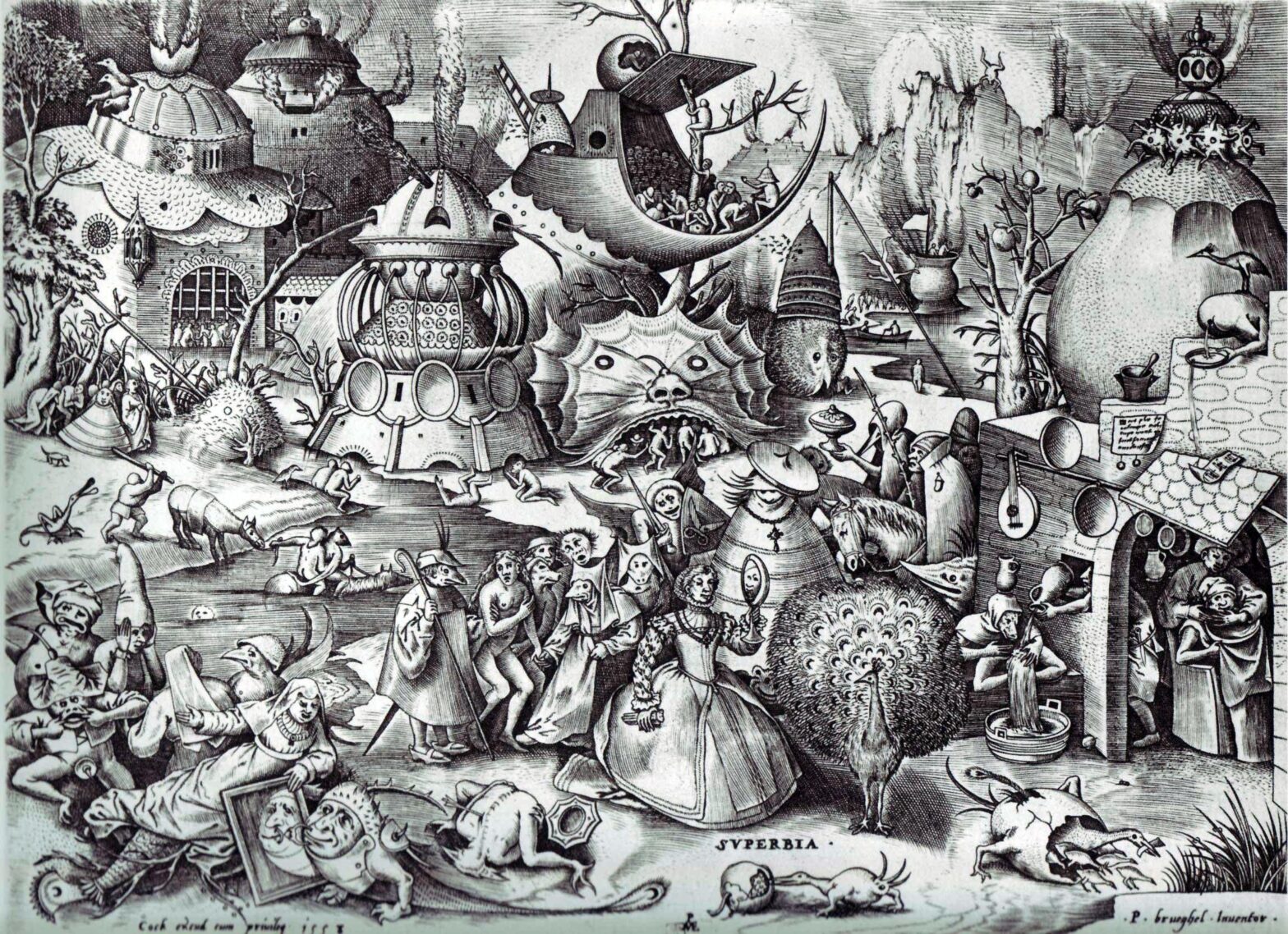 Pieter Bruegel the Elder – The Seven Deadly Sins or the Seven Vices – Pride