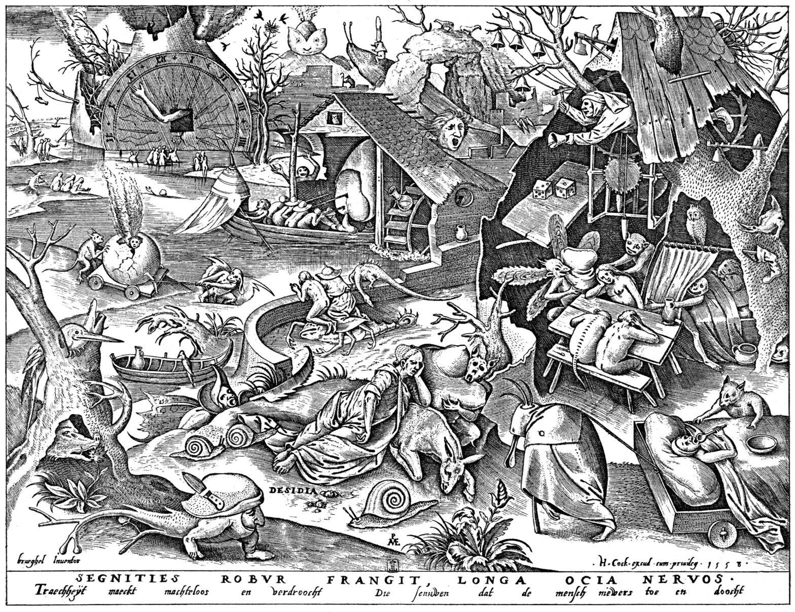 Pieter Bruegel the Elder: The Seven Deadly Sins or the Seven Vices – Disidia (acedia)